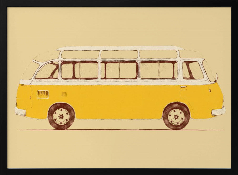 Yellow Van - Art Print by Florent Bodart