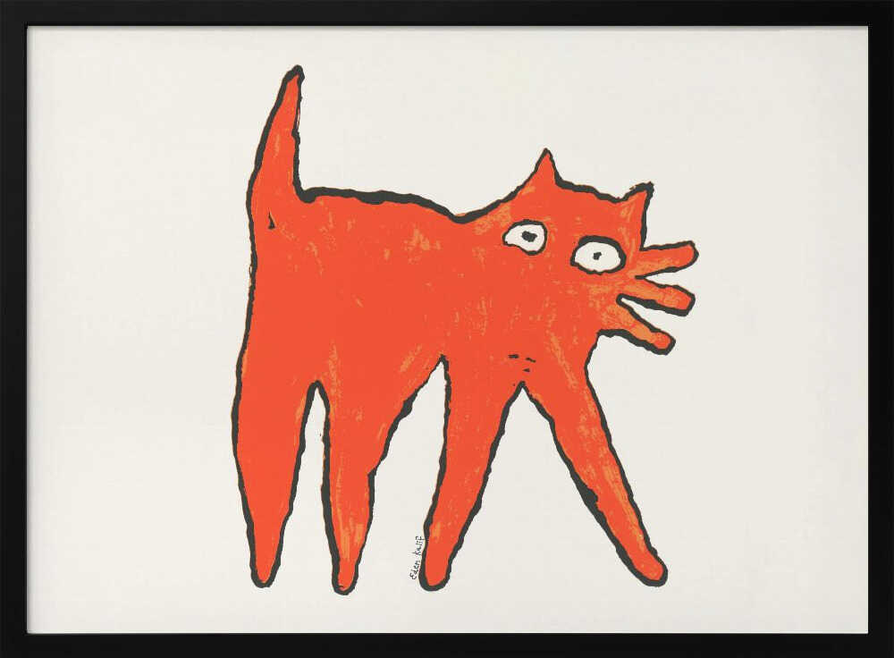 Orange Cat - Art Print by EDEN KALIF