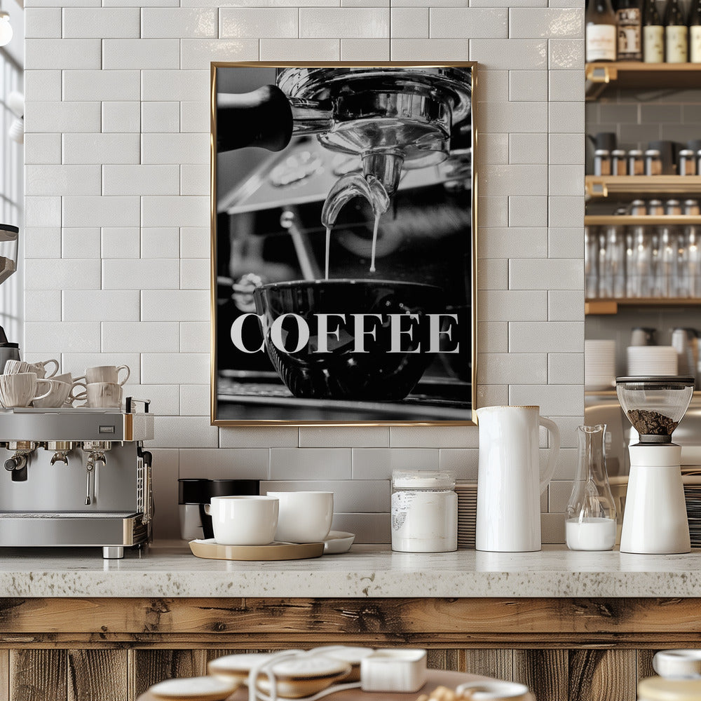 Coffee Text - Art Print by Pictufy Studio III