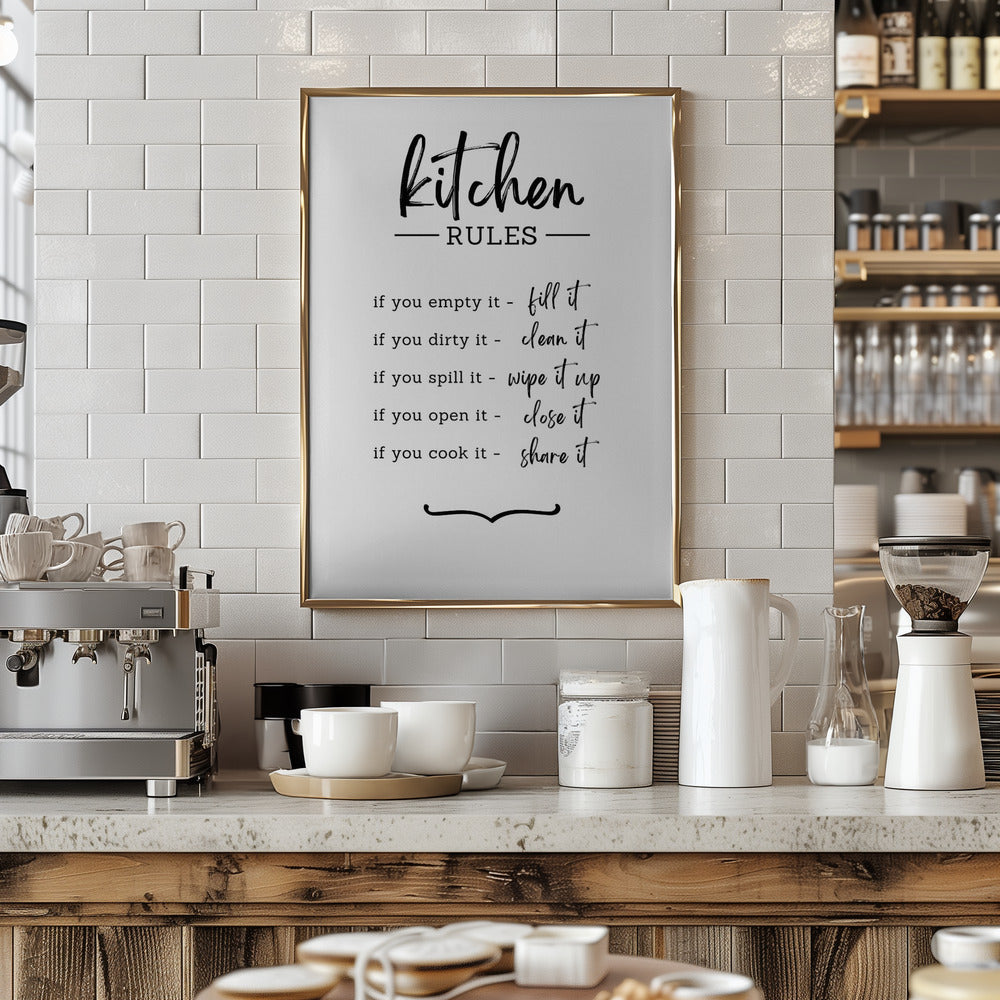 Kitchen Rules - Art Print by Kristina N. - SoulArt Shop
