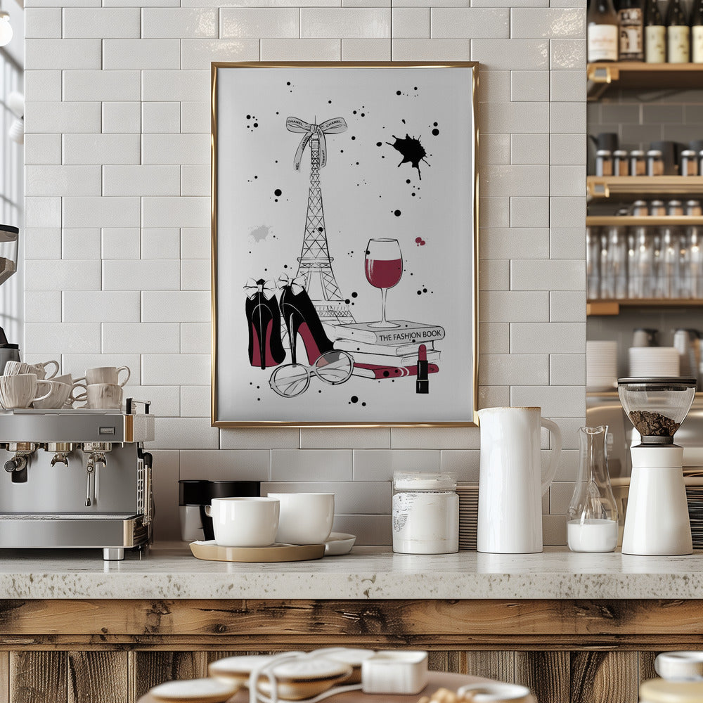 Chic Parisian Night - Art Print by Martina