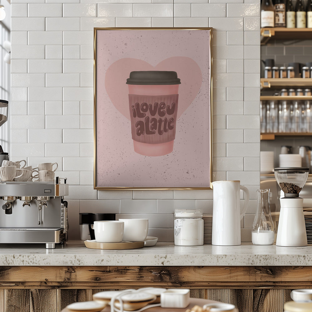 Love you a Latte - Art Print by Aminah Eleonora