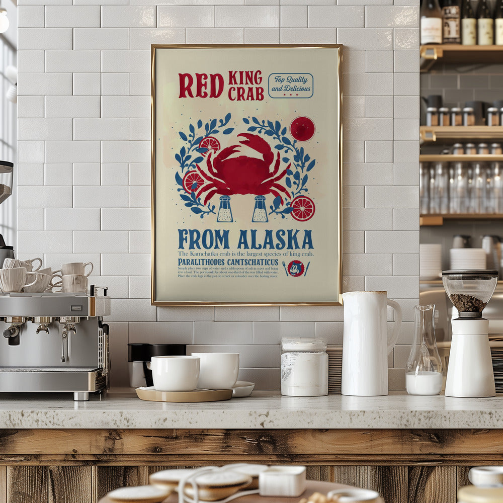 Crab kitchen print - Art Print by Dion Gem