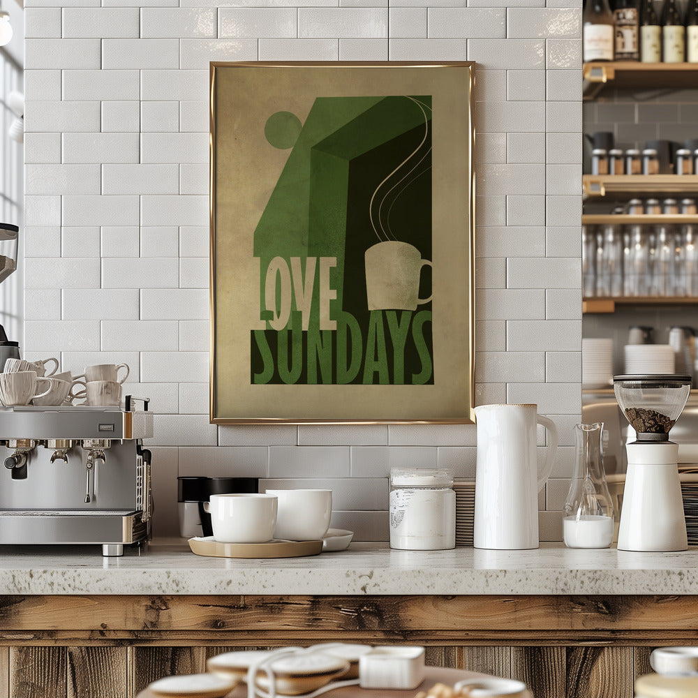 Love Sunday print - Art Print by Dion Gem