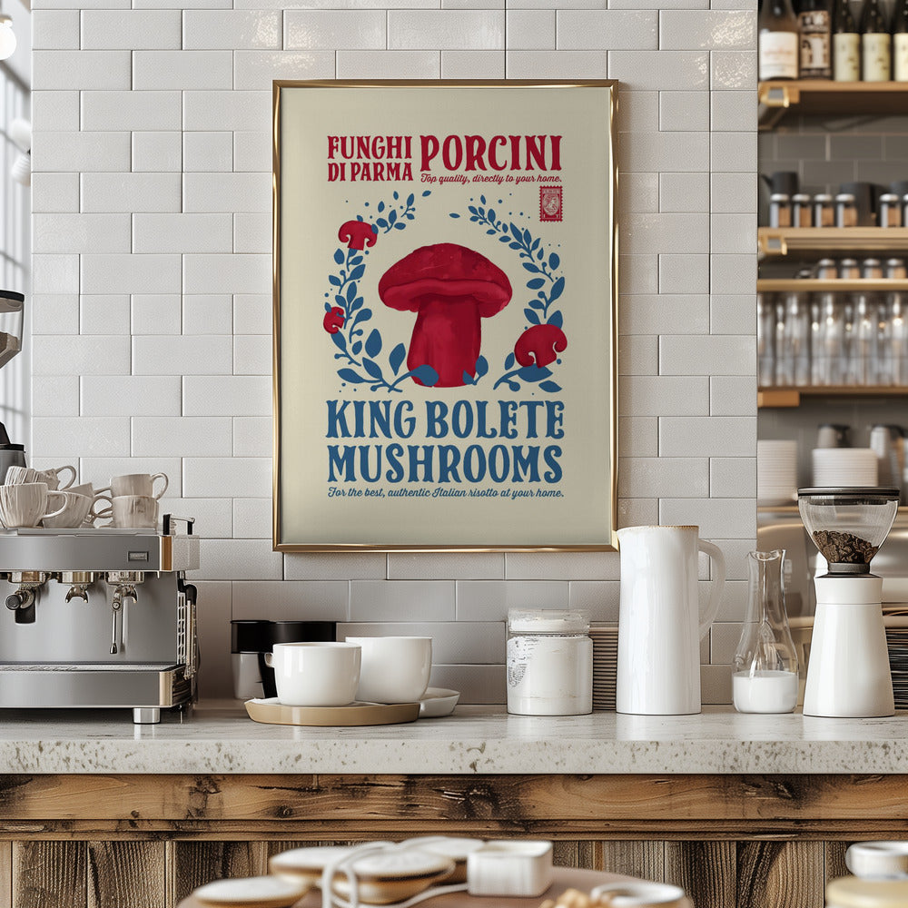 Porcini kitchen print - Art Print by Dion Gem