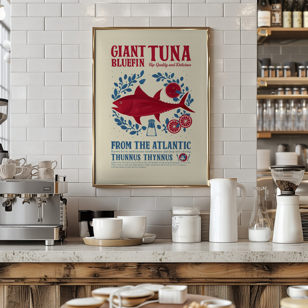 Tuna kitchen print - Art Print by Dion Gem