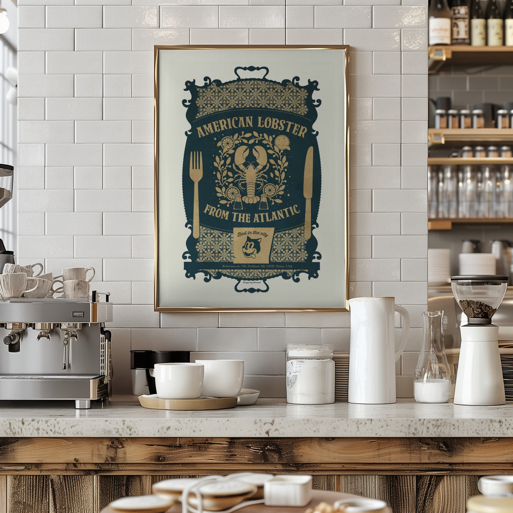 Lobster Baroque Print - Art Print by Dion Gem