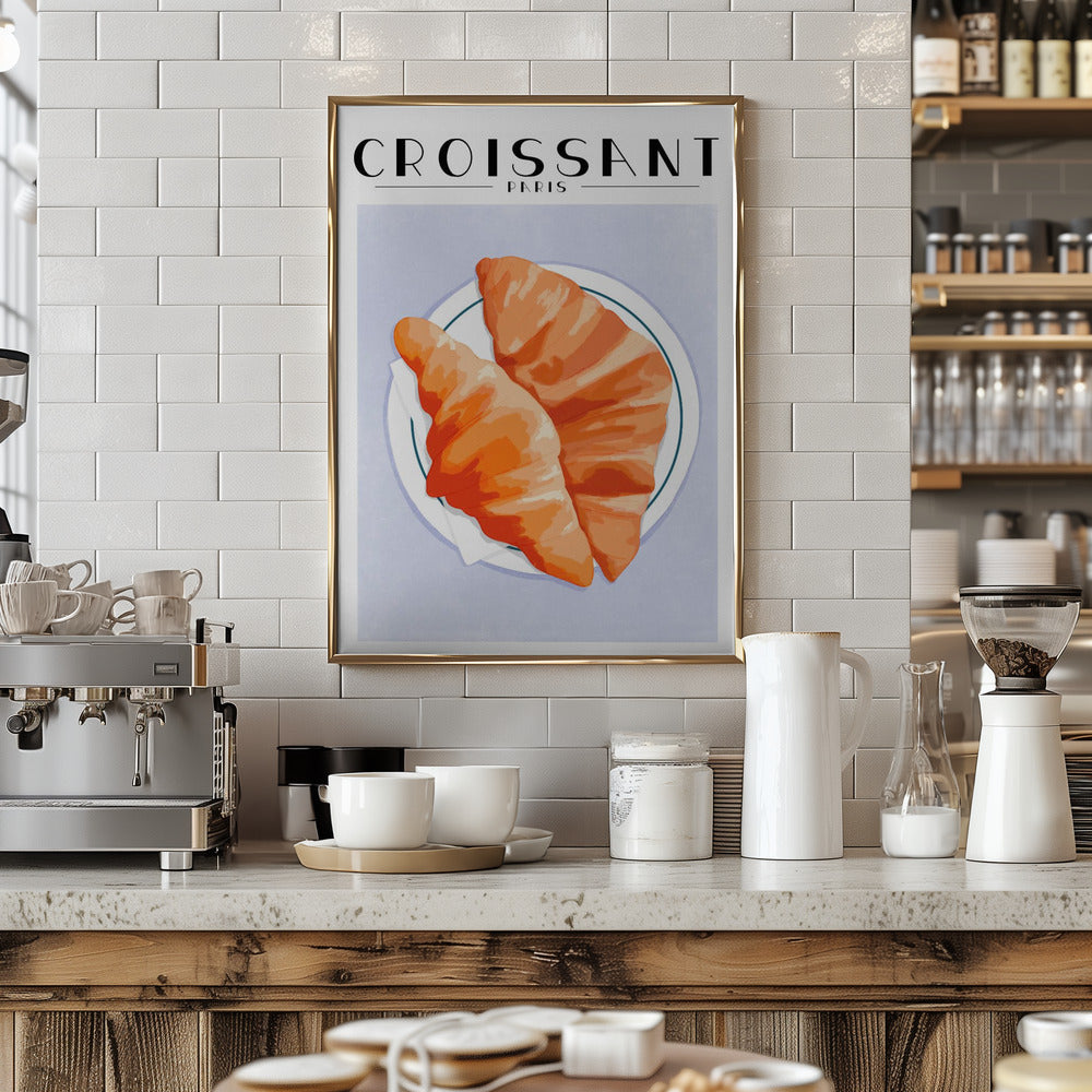 Croissant - Paris - Art Print by ByKammille
