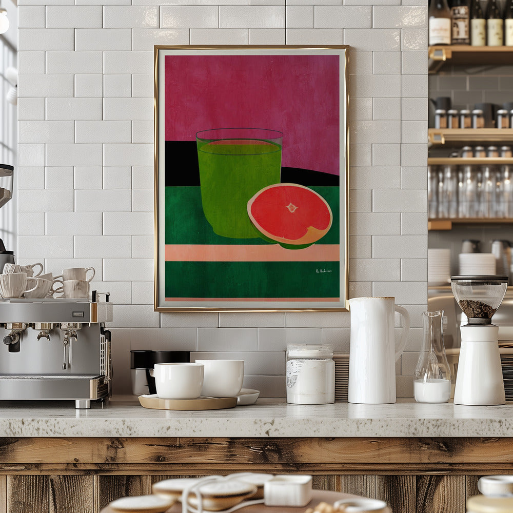 Pink, Little Grapefruit - Art Print by Bo Anderson