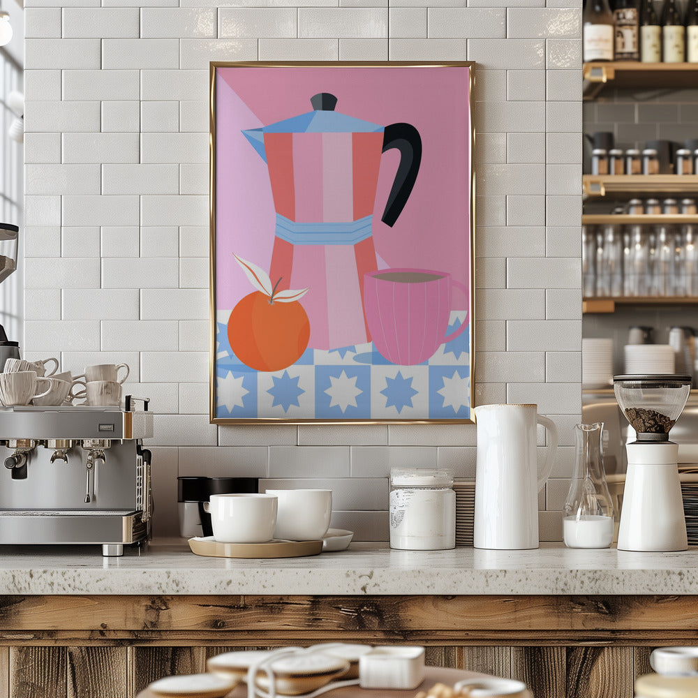 Still Life with Moka Pot - Art Print by Melissa Donne