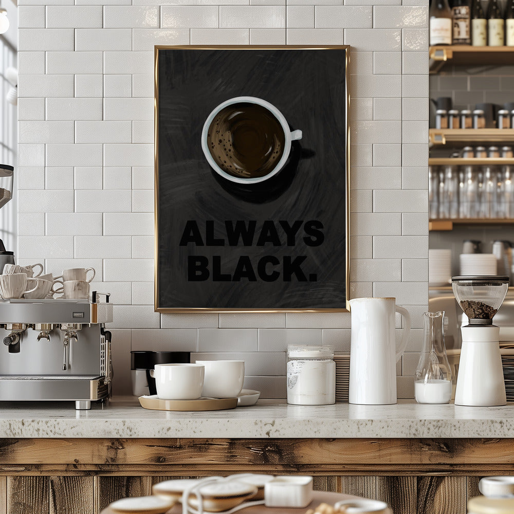 Black Coffee - Art Print by EMELIEmaria