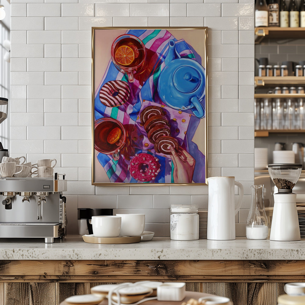 Hot Tea and Hot Pink - Art Print by Anna Zdanowicz