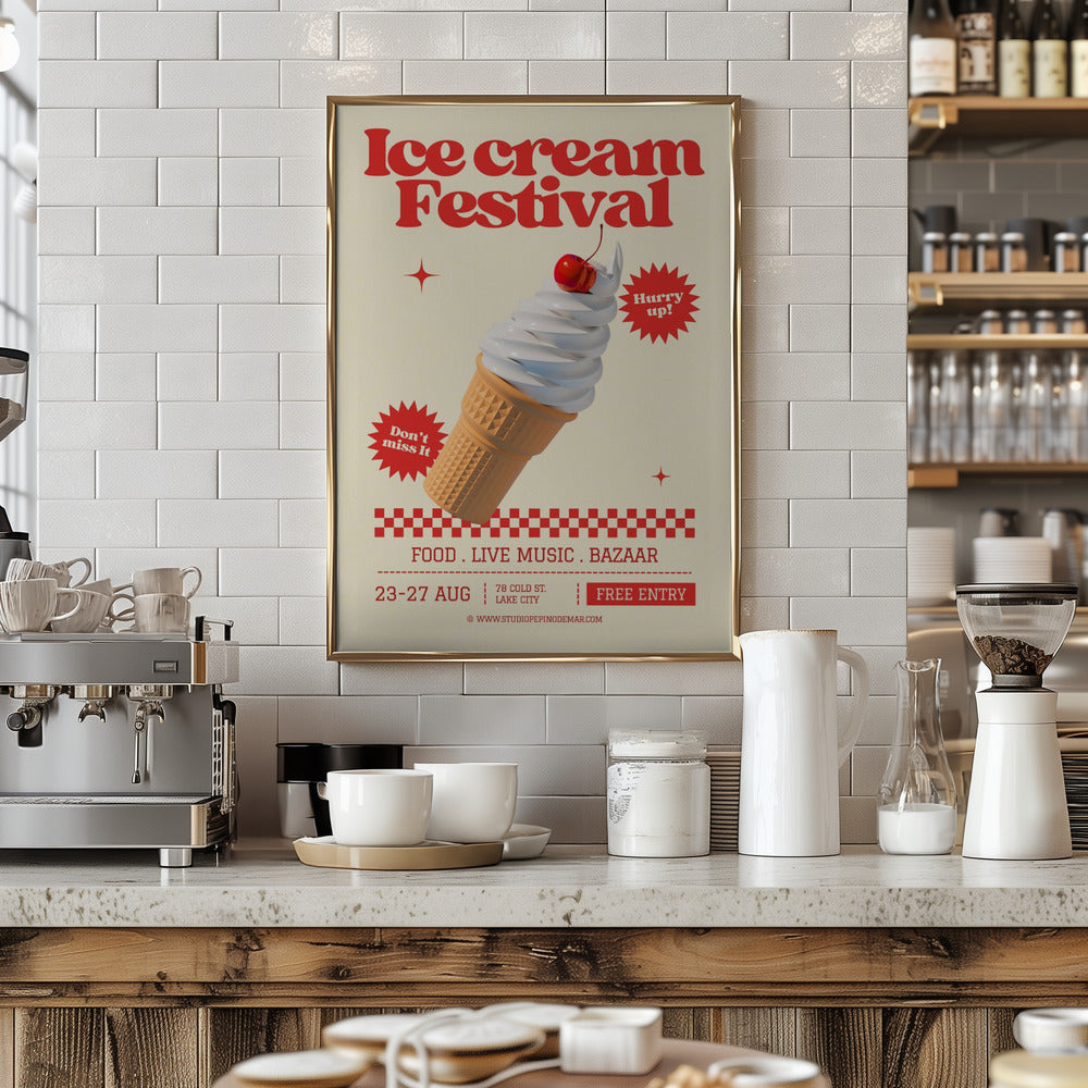 Ice Cream Festival - Art Print by Julia Ramiro