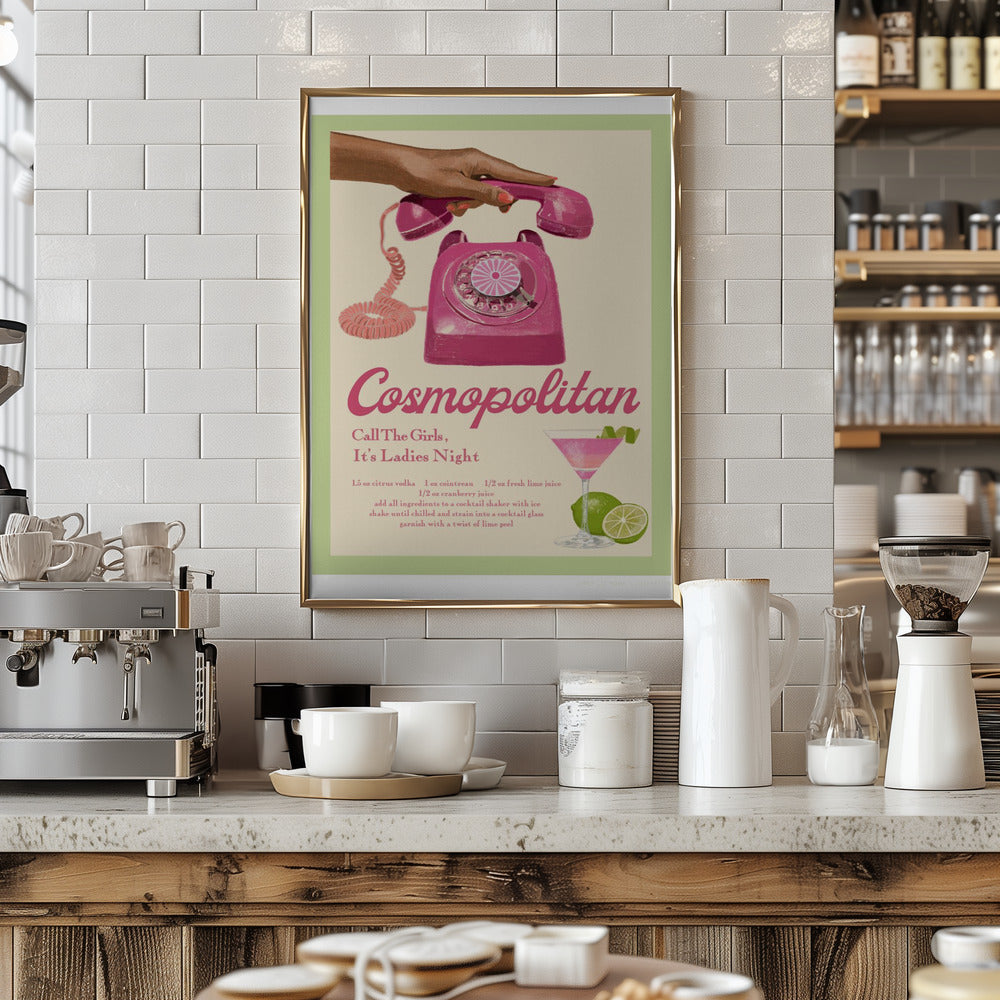 Jlr Cocktails Cosmopolitan - Art Print by Jenny Liz Rome