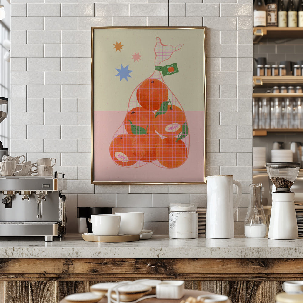 Fresh and Ripe Oranges - Art Print by Melissa Donne