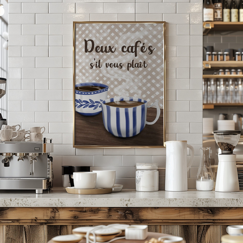 Two coffees please - Art Print by EMELIEmaria