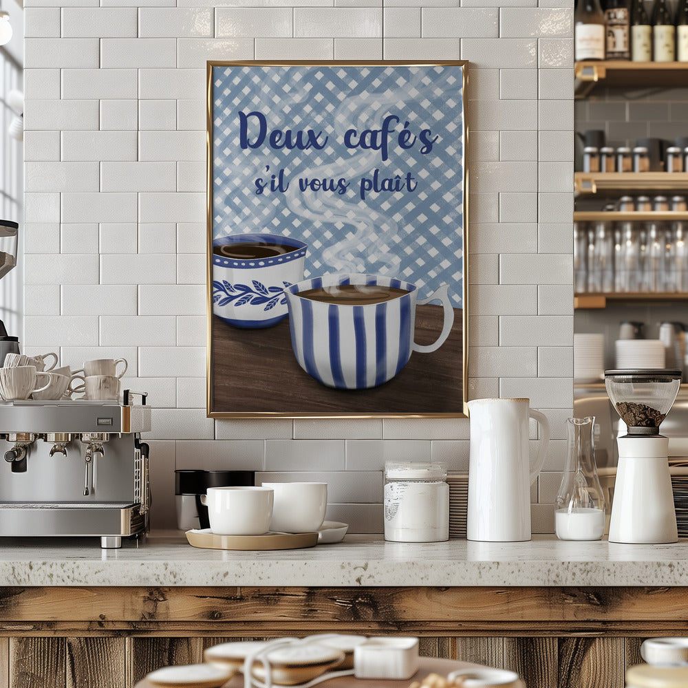 Two coffees please - Art Print by EMELIEmaria