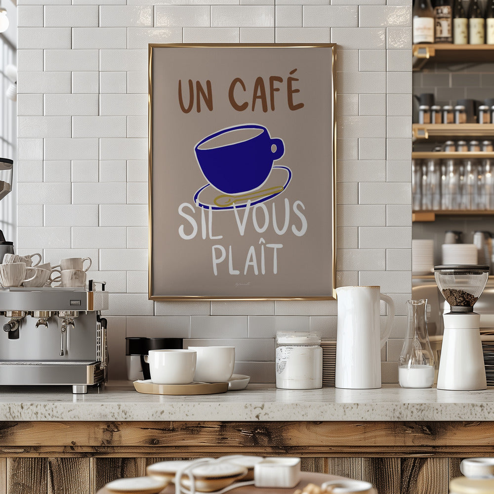 Un café - Art Print by ByKammille