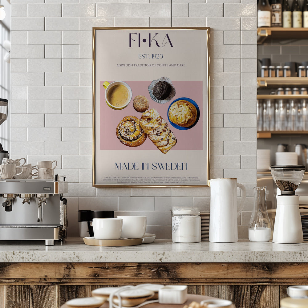 Swedish Coffee Break - Art Print by Nazma Khokhar