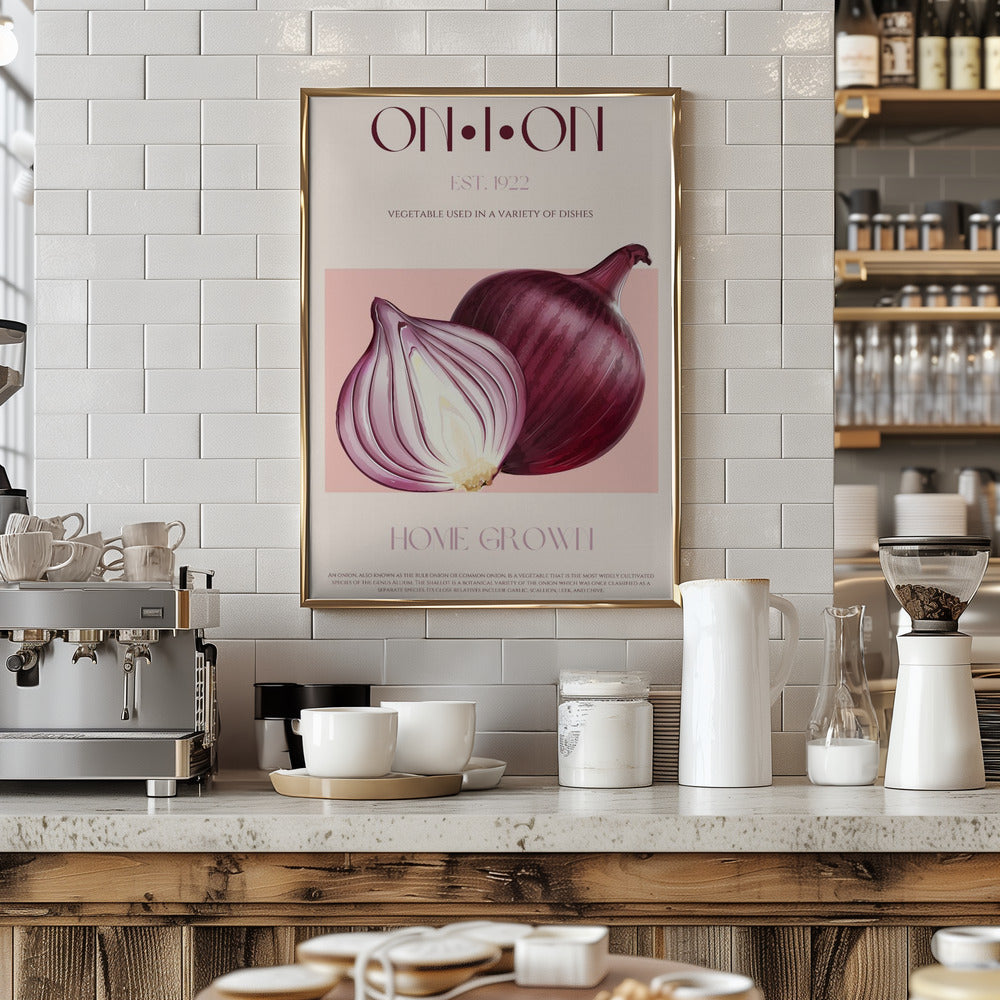 Onion Elegance - Art Print by Nazma Khokhar