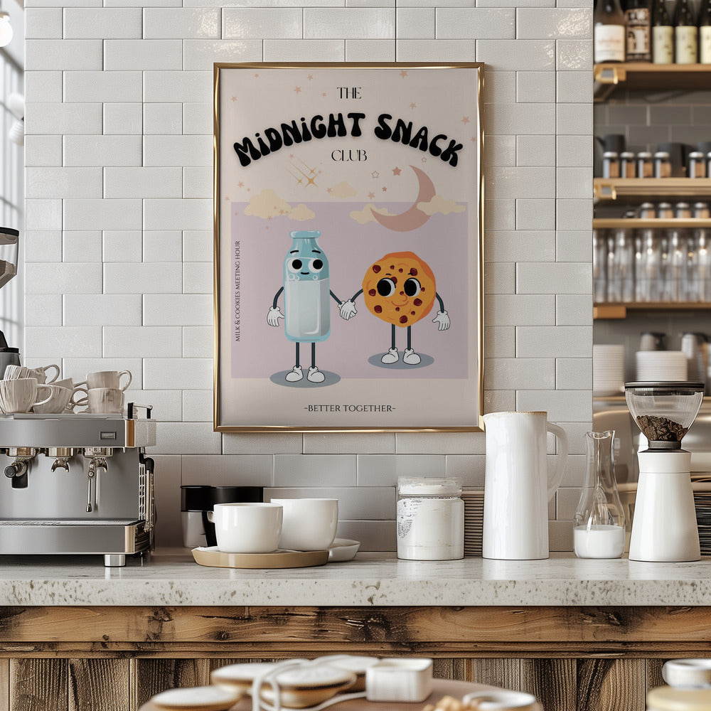 Milk &amp;amp; Cookie Duo - Art Print by Nazma Khokhar