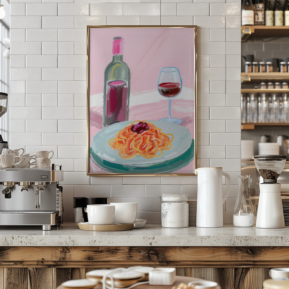 Spaghetti Delight - Art Print by Ohkimiko