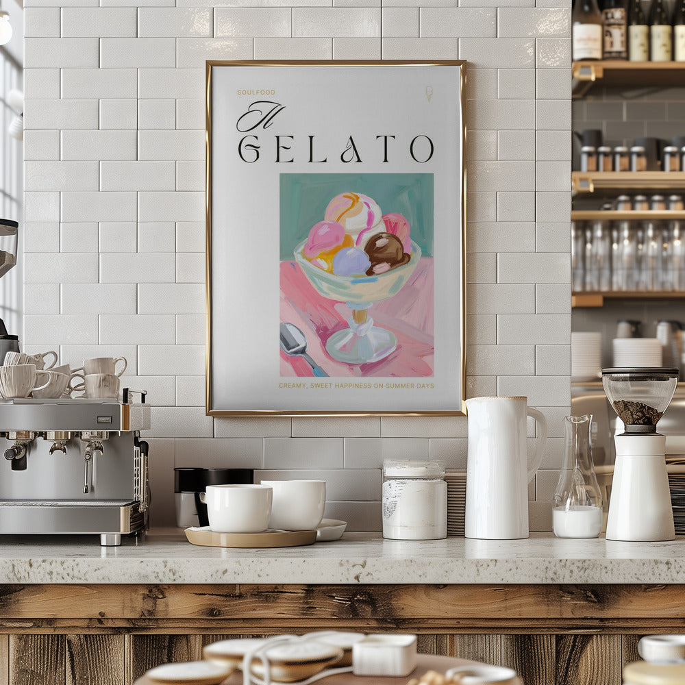 Gelato Icecream Delight - Art Print by Ohkimiko