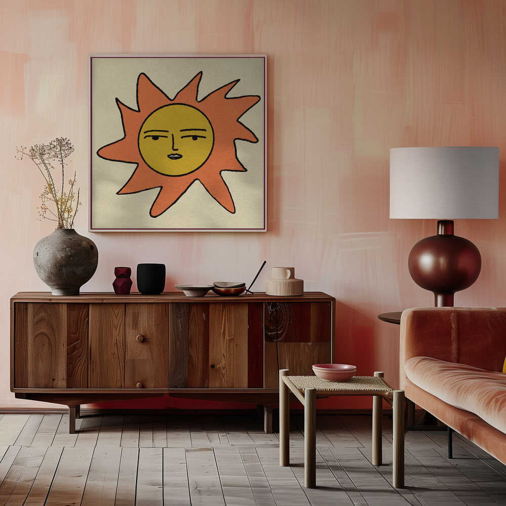 Cool Retro Sun - Art Print by Sharyn Bursic