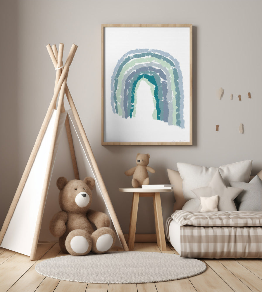 Rainbow Blues - Art Print by Pictufy Studio II