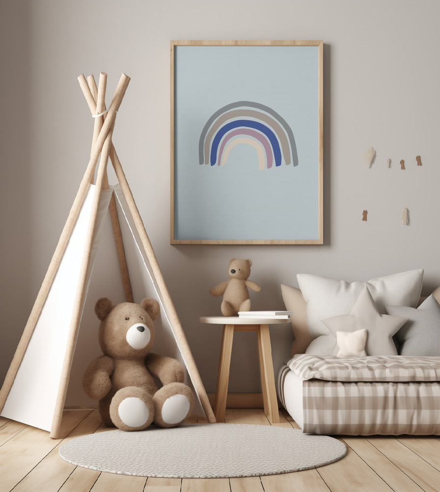 Rainbow Blue - Art Print by Pictufy Studio