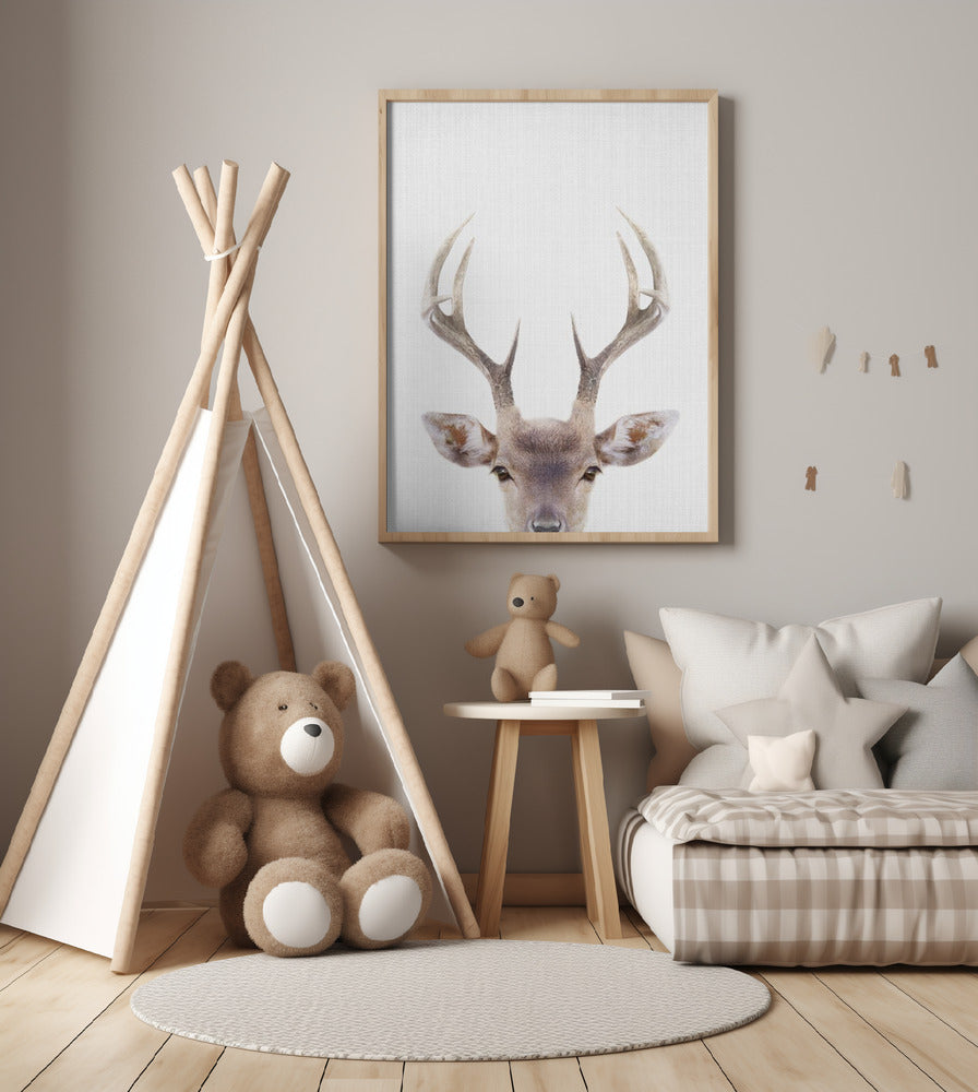 Peekaboo Deer - Art Print by Lola Peacock