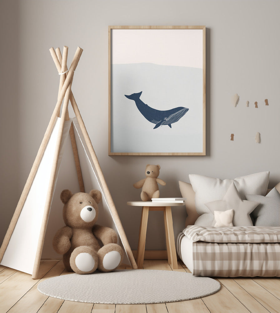 Blue Whale - Art Print by Menina Lisboa