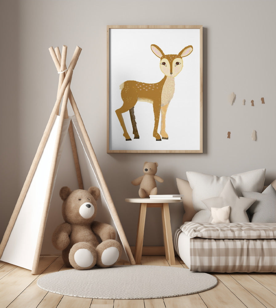 Sweet Deer - Art Print by Lynnda Rakos