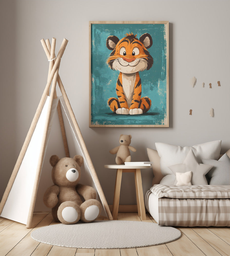 Happy Tiger - Art Print by Andreas Magnusson