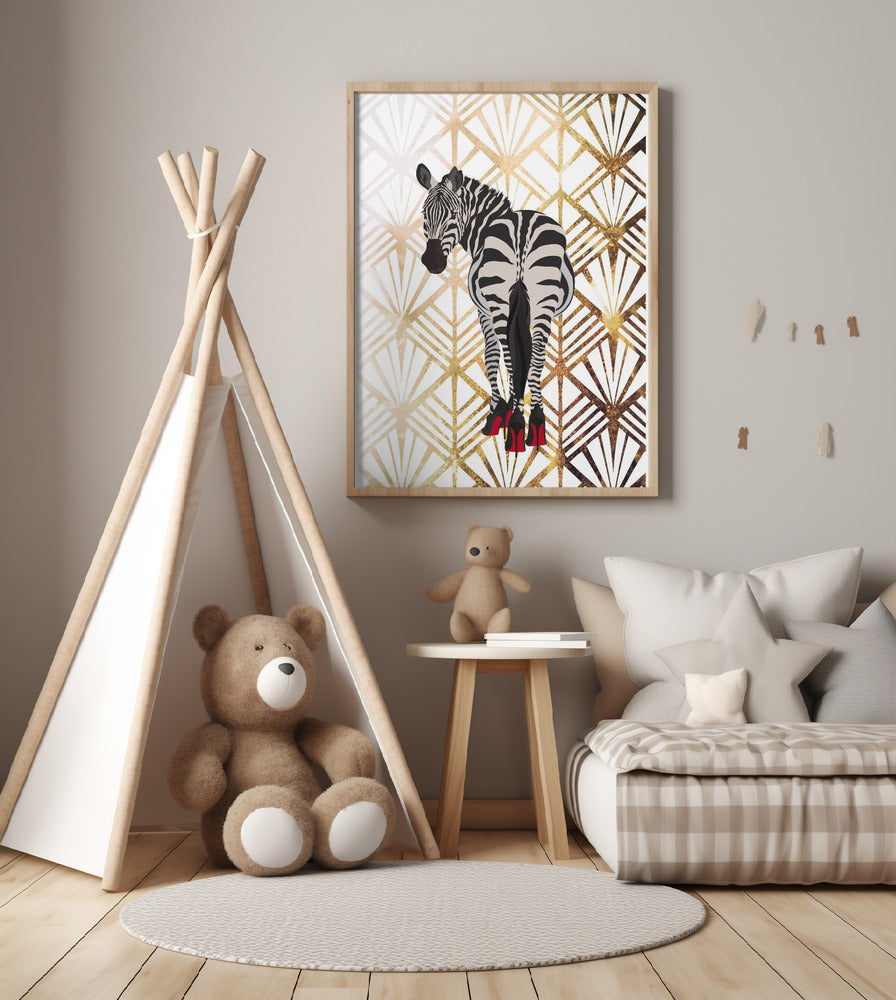 Zebra Hells Art Deco - Art Print by Sarah Manovski