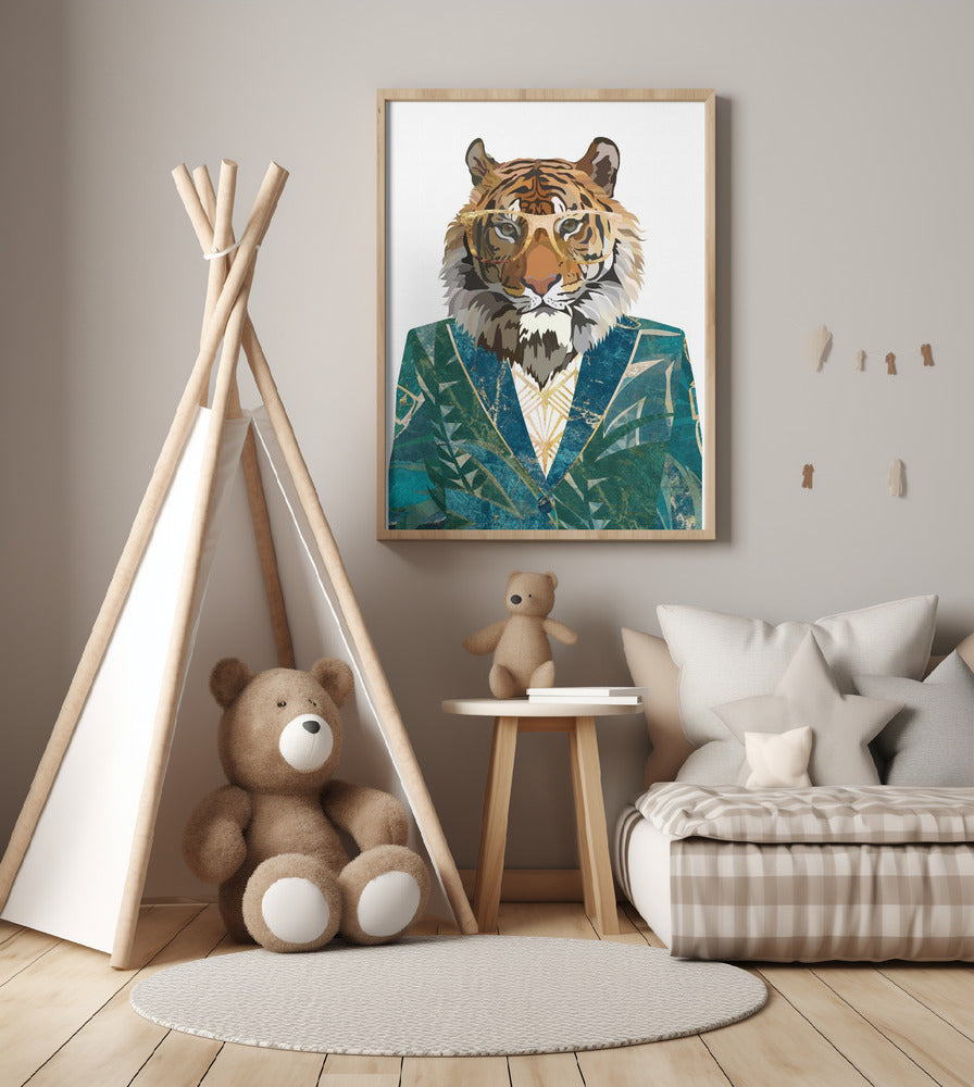 Tiger Jugnle Jacket 3 - Art Print by Sarah Manovski