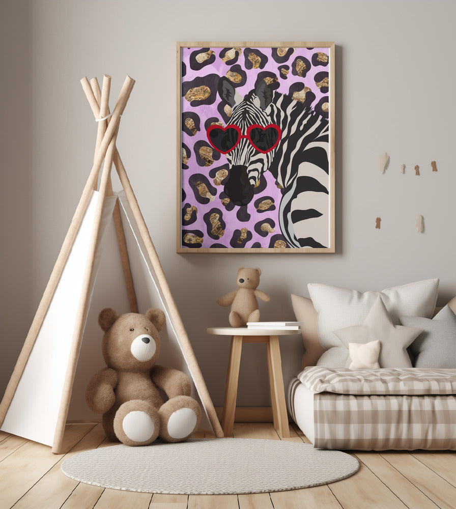 Leopard Print Zebra Pink - Art Print by Sarah Manovski