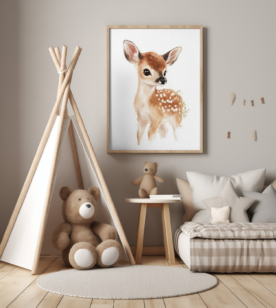 Fawn&#039;s Gentle Stare - Art Print by Treechild