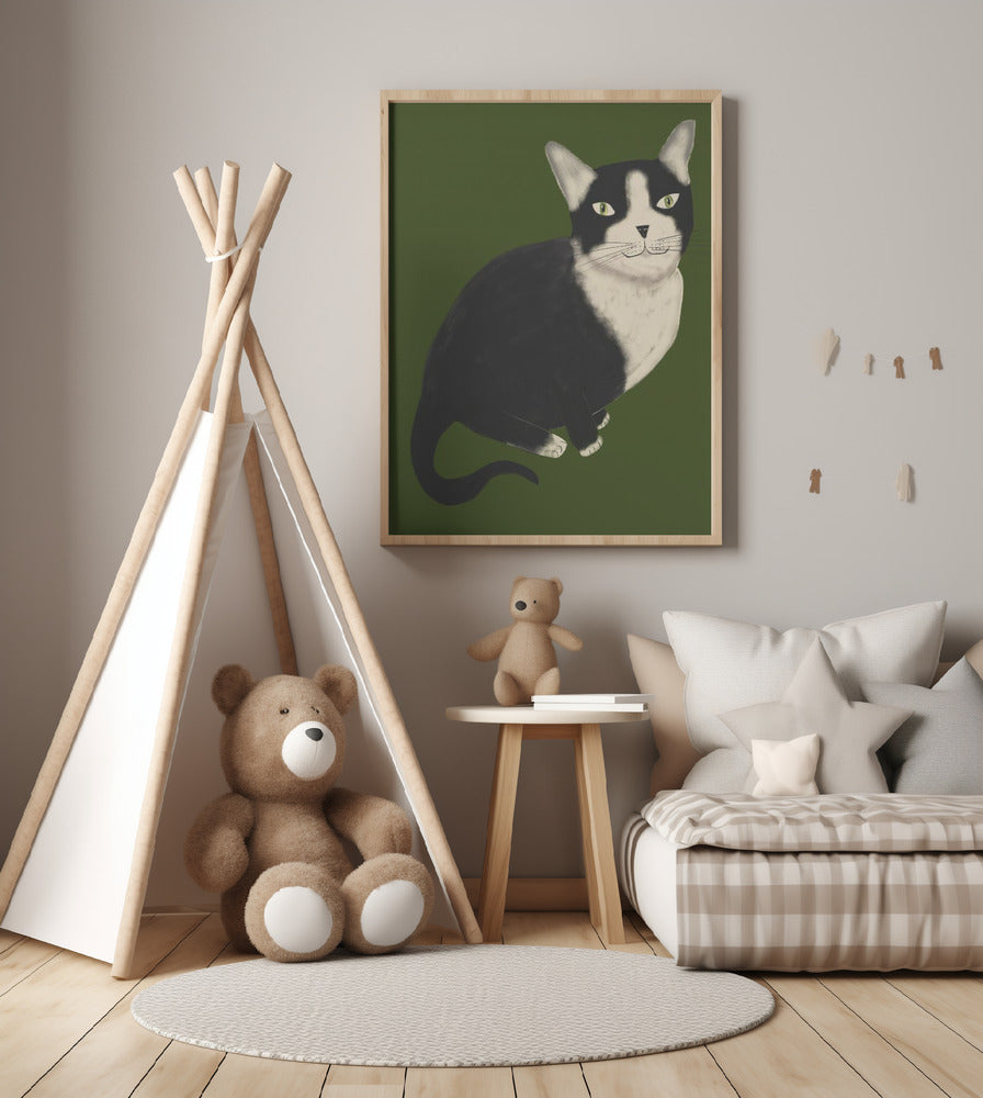 Mr Tuxedo Cat - Art Print by Sharyn Bursic