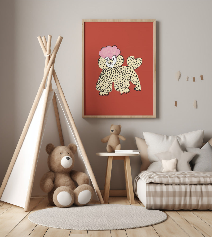 Spotted Poodle Parade - Art Print by Mela Patterns