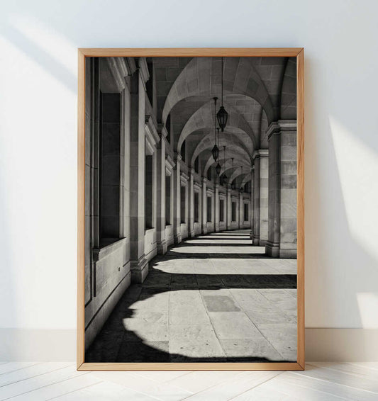 Curved Corridor - Art Print by Louise Wolbers