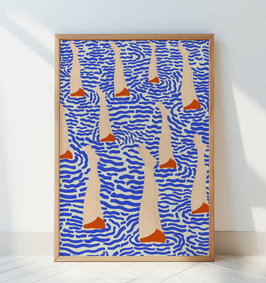 Bañistas - Art Print by Jota de jai