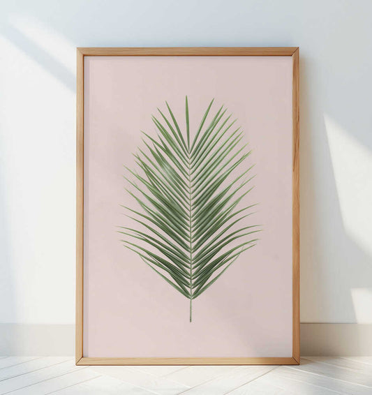 Palm Leaf Blush - Art Print by Kathrin Pienaar
