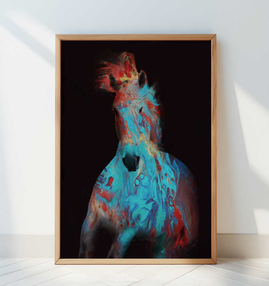 Running Bashful Horse - Art Print by Ruth Day