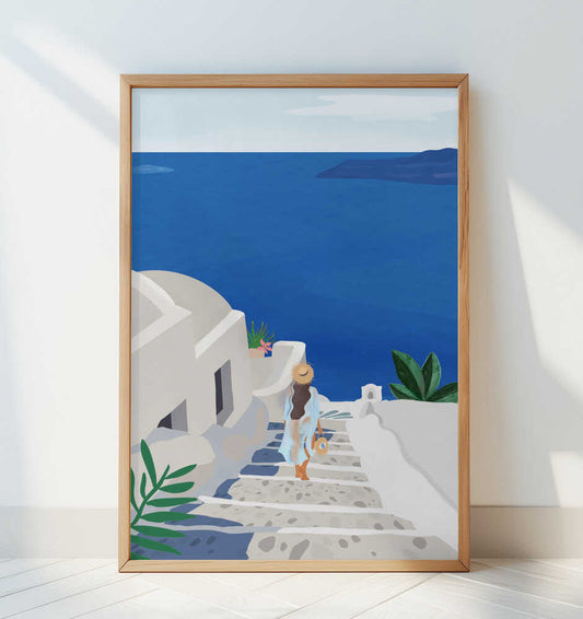 Into the Blue - Art Print by Petra Lizde