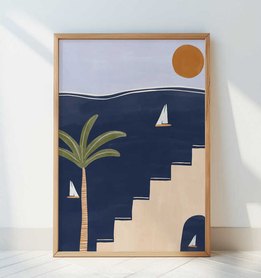Sailboats - Art Print by Ivy Green Illustrations