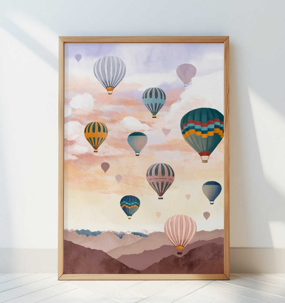 Airballoon Sky - Art Print by Goed Blauw