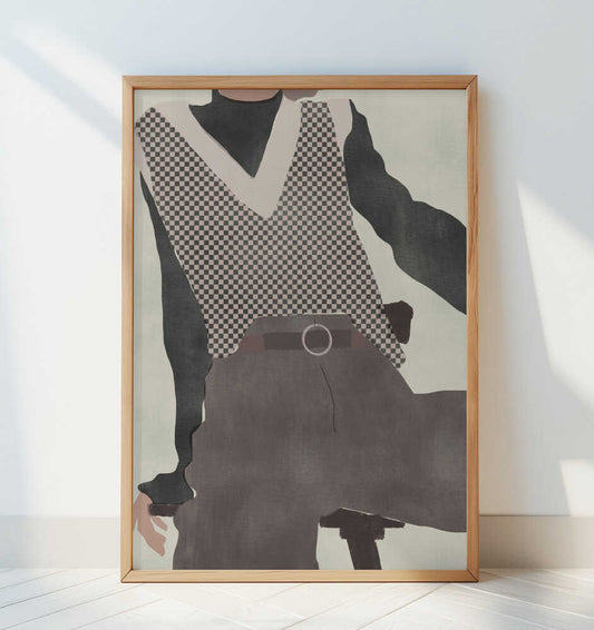 Checkered Elegance - Art Print by Little Dean