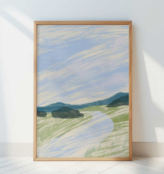 Abstract Landscape Sketch - Art Print by Little Dean