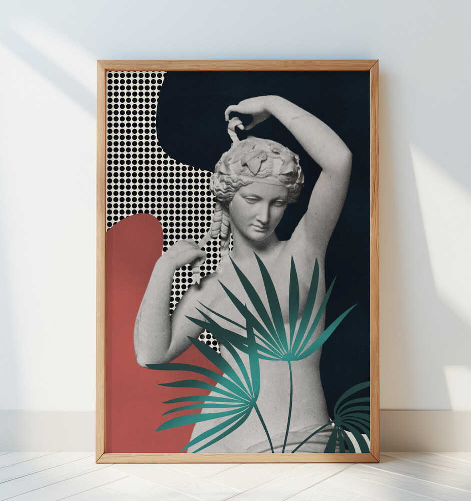 Maiden With Palm Veil - Art Print by Little Dean